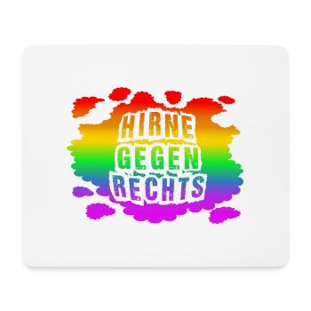 AfD stoppen gegen rechts Demokratie Vielfalt links - Mousepad (Querformat) - Weiß - Vorne