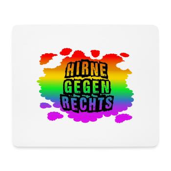 AfD stoppen gegen rechts Demokratie Vielfalt links - Mousepad (Querformat) - Weiß - Vorne
