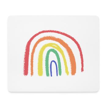 Skurriler Regenbogen-Pinselbogen - Mousepad (Querformat) - Weiß - Vorne