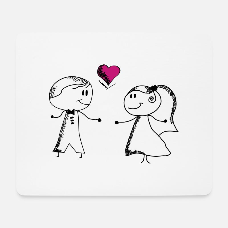Liebevolles Geschenk für deinen Schatz - Mousepad (Querformat) - Weiß
