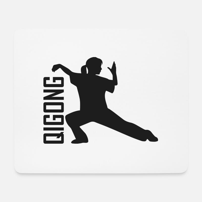 qigong meditation - Mousepad (Querformat) - Weiß