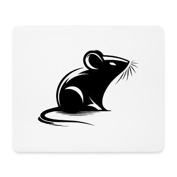Style de tatouage de dessin de souris - Tapis de souris (format paysage) - blanc - Devant