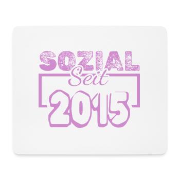 Sozial Seit 2013 Pink - Mousepad (Querformat) - Weiß - Vorne