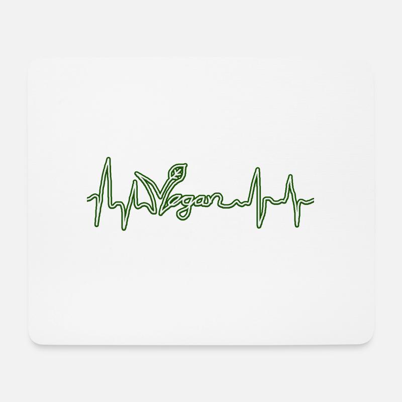 Vegan - Tapis de souris (format paysage) - blanc