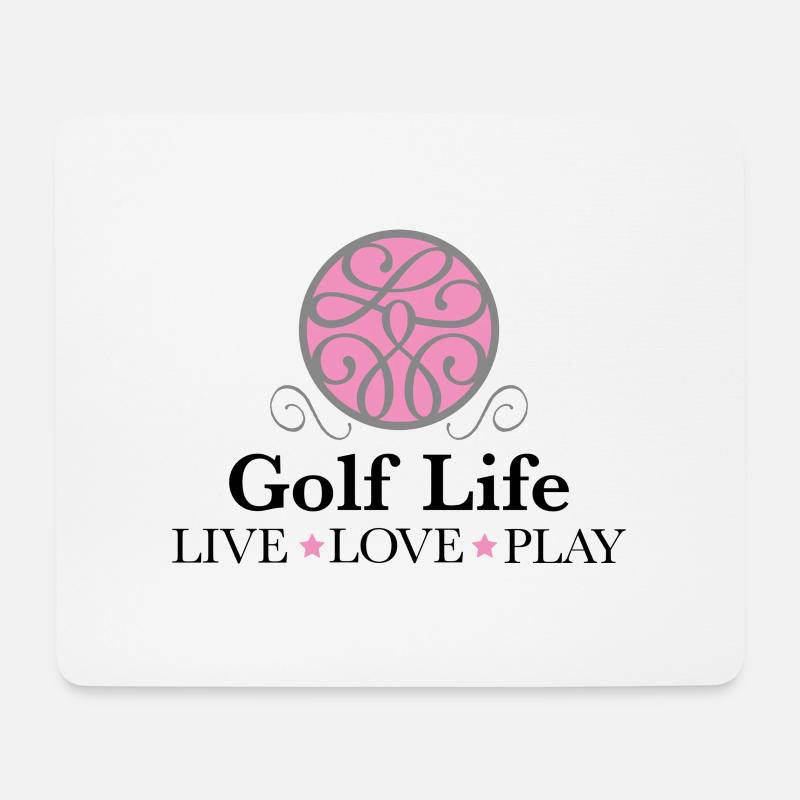 Golf T-Shirt - Mousepad (Querformat) - Weiß