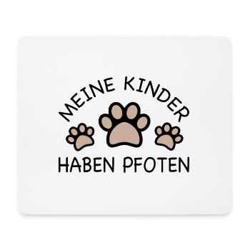 Meine Kinder haben Pfoten - Mousepad (Querformat) - Weiß - Vorne