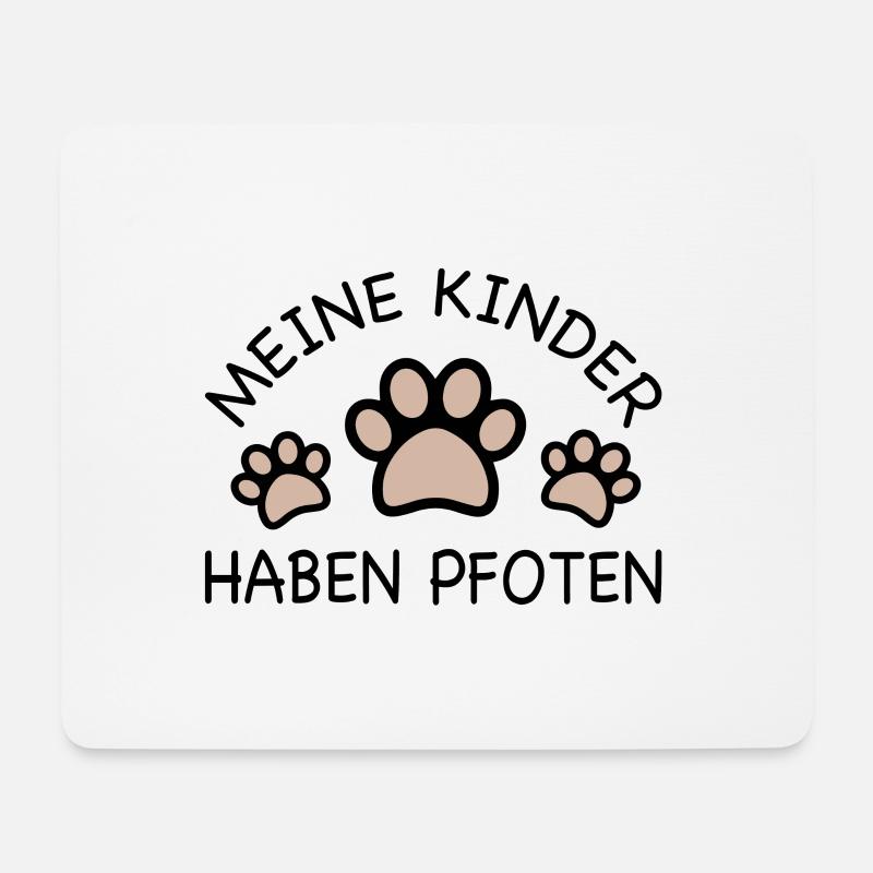 Meine Kinder haben Pfoten - Mousepad (Querformat) - Weiß