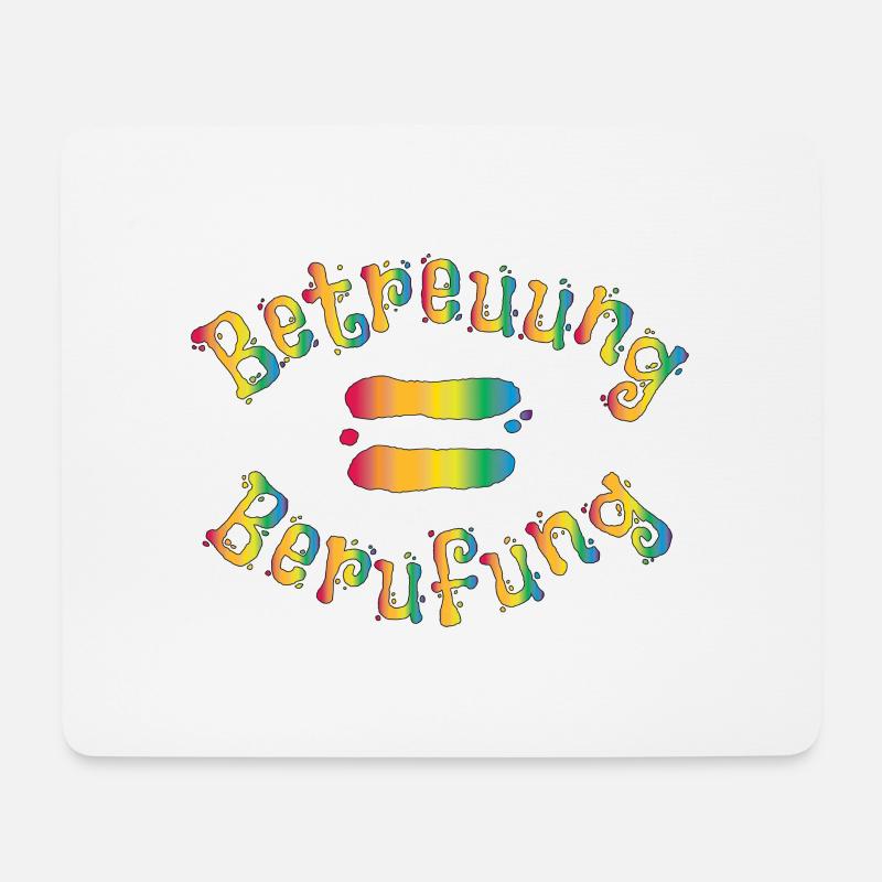 Betreuung mit Herz Pflegekraft Betreuungskraft BA - Mousepad (Querformat) - Weiß