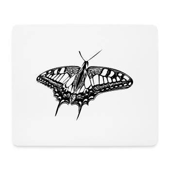 Élégant papillon vintage à queue d’hirondelle - Tapis de souris (format paysage) - blanc - Devant