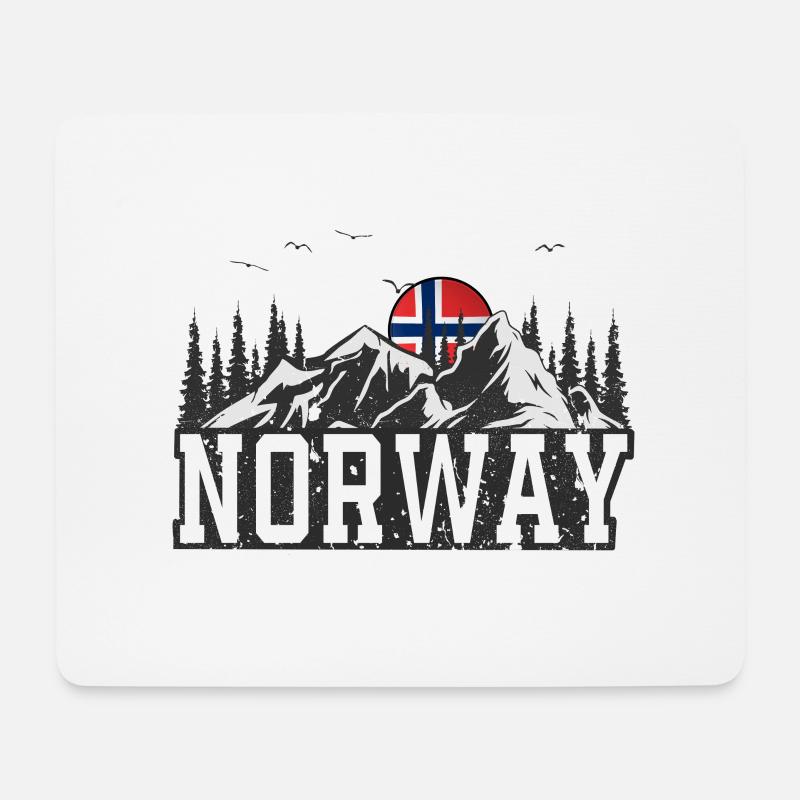 Norway - Mouse Pad (horizontal) - white