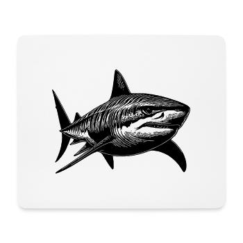 Großer Tigerhai Hai Taucher Lieblingstier - Mousepad (Querformat) - Weiß - Vorne
