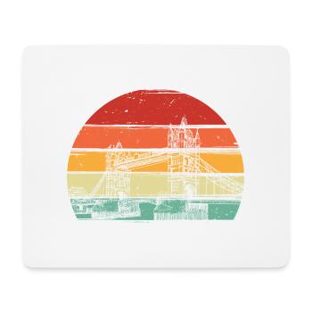Retro Sunset Circle - Mouse Pad (horizontal) - white - Front