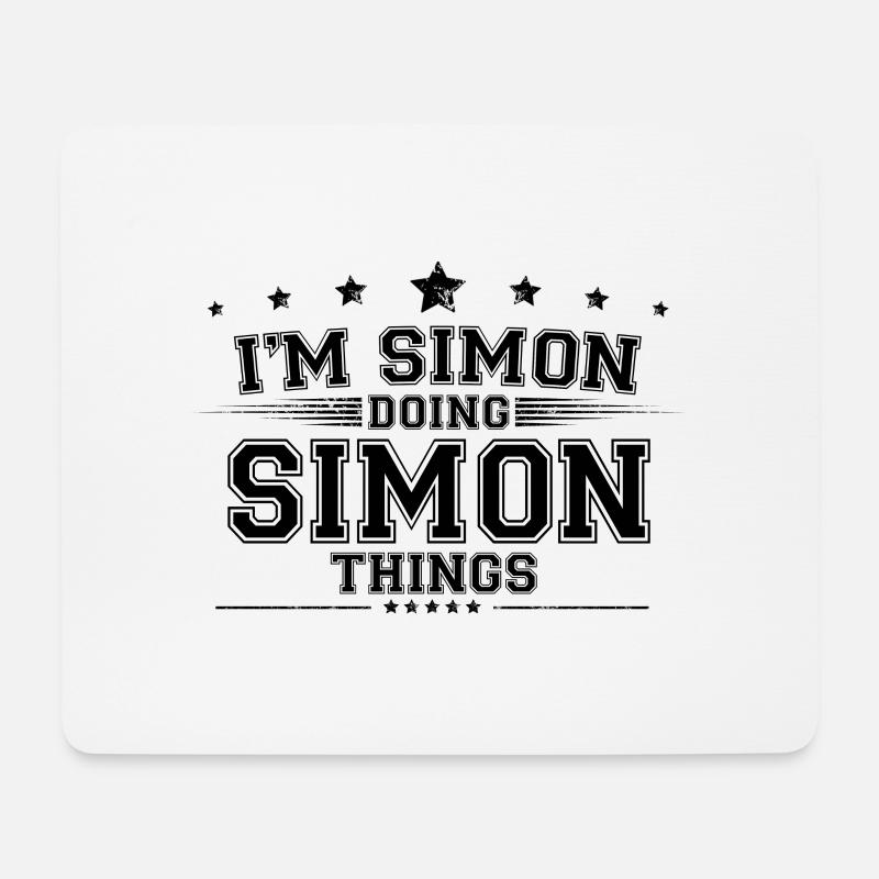 Simon - Mousepad (Querformat) - Weiß