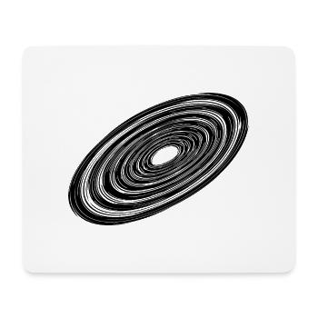 Three Dimensional Vintage Circle Disc - Mouse Pad (horizontal) - white - Front