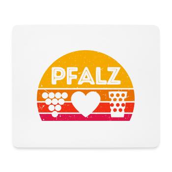 Pfalz Fan! Grapes Wine Heart Dubbe Glass - Mouse Pad (horizontal) - white - Front