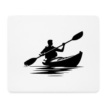 Wendiges Kayak Boot für Kayaktouren - Mousepad (Querformat) - Weiß - Vorne