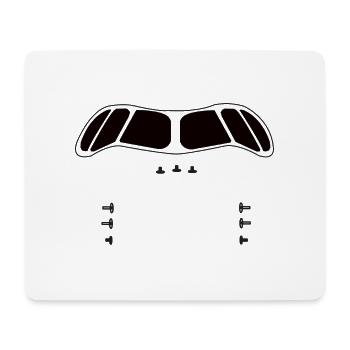 Waschbär - Mousepad (Querformat) - Weiß - Vorne