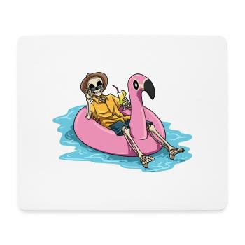 Strand Pool Flamingo Cocktail Baden - Mousepad (Querformat) - Weiß - Vorne
