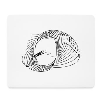 Geometric circle lines - Mouse Pad (horizontal) - white - Front
