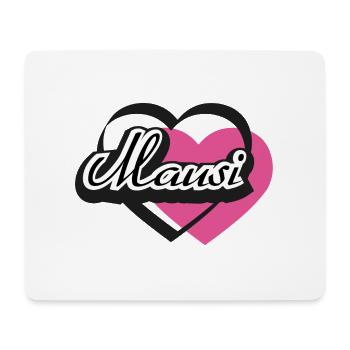 Kosename Mausi Herz - Mousepad (Querformat) - Weiß - Vorne