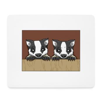 Lustige Dachse Tier Marder Wildtier Waldtier - Mousepad (Querformat) - Weiß - Vorne