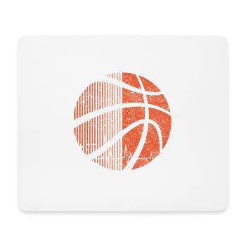 Graphique de battement de cœur de basket-ball - Tapis de souris (format paysage) - blanc - Devant