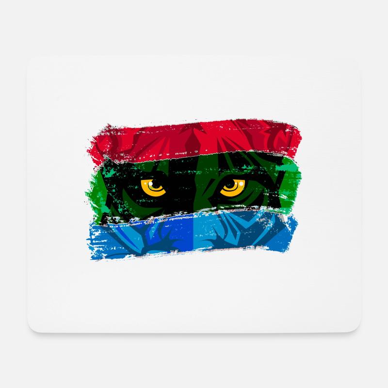 Katzenaugen - Mousepad (Querformat) - Weiß