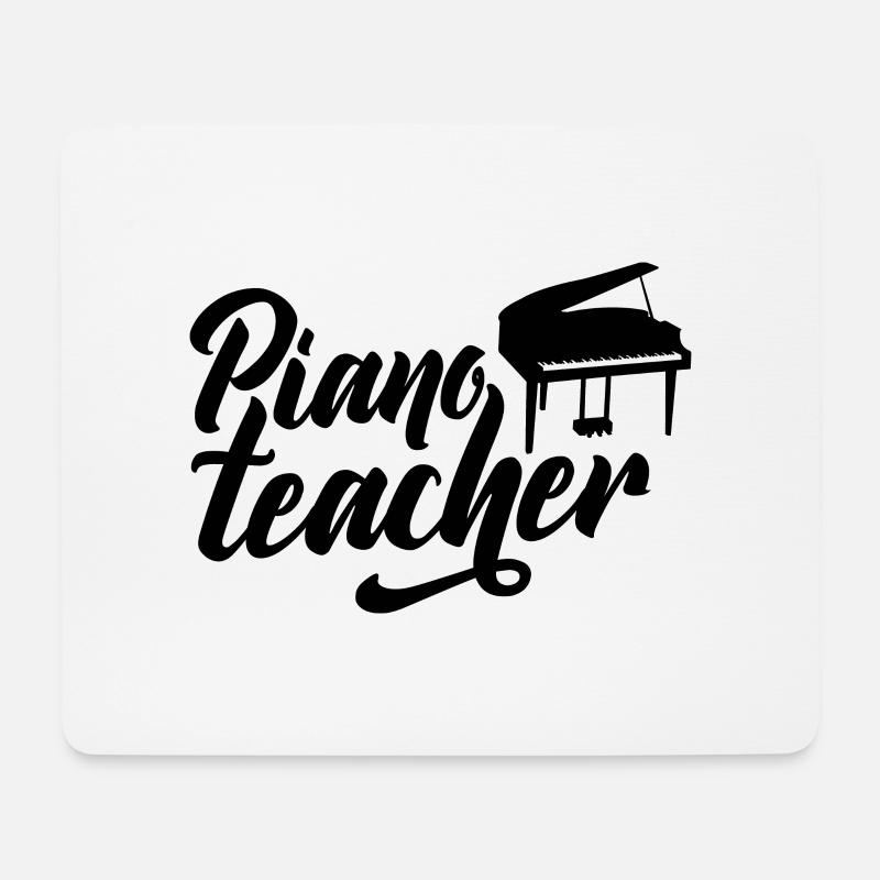 Professeur de piano Piano Cours piano - Tapis de souris (format paysage) - blanc