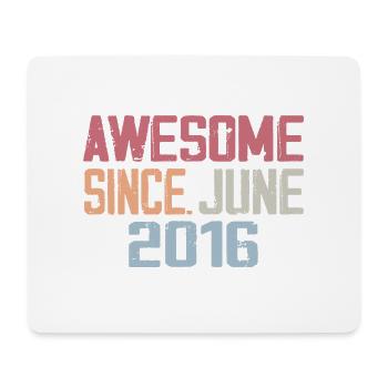 June 2016 June Retro Birthday Gift June 2016 - Mouse Pad (horizontal) - white - Front