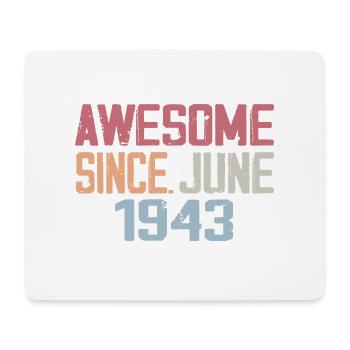June 1943 June Retro June 1943 Birthday Gift - Mouse Pad (horizontal) - white - Front
