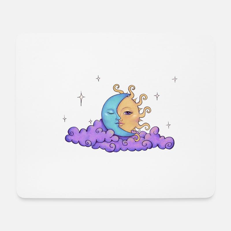 Sol y Luna - Mousepad (Querformat) - Weiß