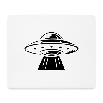 ufo uap Space Saucer UFO black - Mouse Pad (horizontal) - white - Front