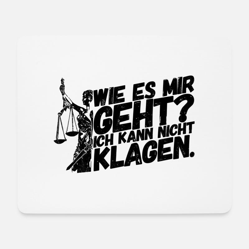 Anwalt Jurist Jura Richter Gesetz - Mousepad (Querformat) - Weiß