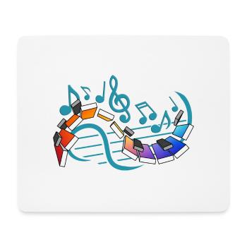 Klavier Musiknoten Streetart - Mousepad (Querformat) - Weiß - Vorne