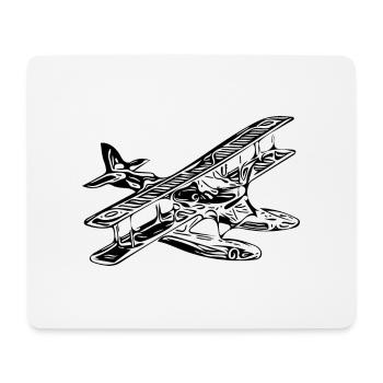 Vintage Einmotoriges Wasserflugzeug Retro Style - Mousepad (Querformat) - Weiß - Vorne
