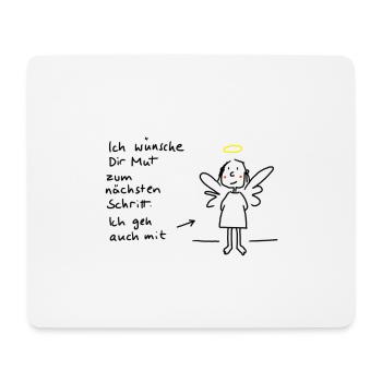 Mut zum nächsten Schritt - Mousepad (Querformat) - Weiß - Vorne