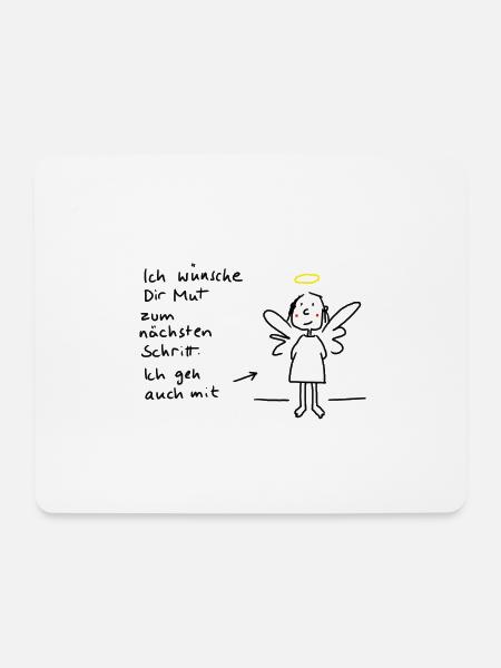 Mut zum nächsten Schritt - Mousepad (Querformat) - Weiß