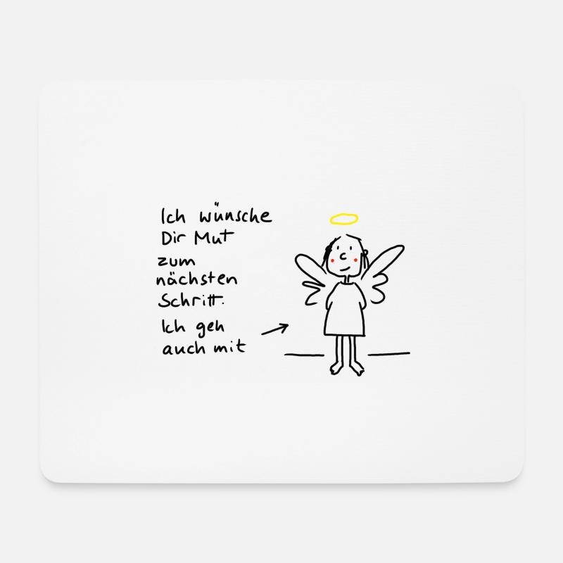 Mut zum nächsten Schritt - Mousepad (Querformat) - Weiß