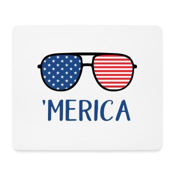4. Juli Amerika - Mousepad (Querformat) - Weiß - Vorne
