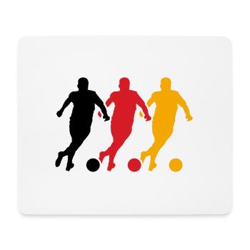 Fußballer Schwarz Rot Gold EM 2024 Deutschland - Mousepad (Querformat) - Weiß - Vorne
