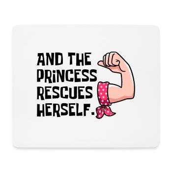 und die Prinzessin rettet sich - Mousepad (Querformat) - Weiß - Vorne
