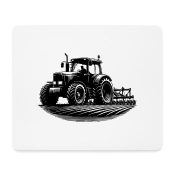 Feld Schlepper Landmaschinen Feldarbeit Traktor - Mousepad (Querformat) - Weiß - Vorne