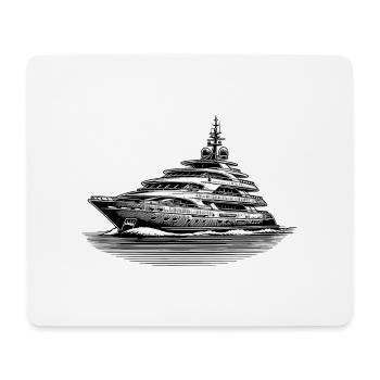 Luxus Motoryacht auf hoher See - Mousepad (Querformat) - Weiß - Vorne