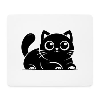 Dessin de chats chats chanceux mignons - Tapis de souris (format paysage) - blanc - Devant