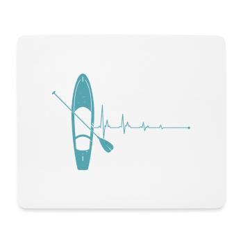 Pulseboard und Paddel - Mousepad (Querformat) - Weiß - Vorne
