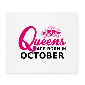 queens are born in october - Mousepad (Querformat) - Weiß - Vorne