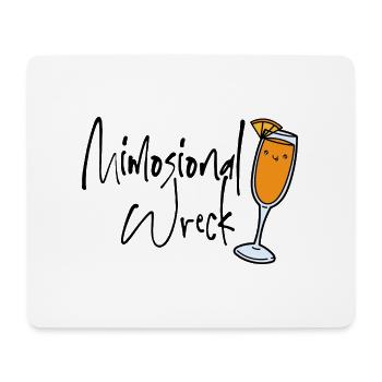 Lustiges Mimosional Wreck Sonntag Brunch Shirt - Mousepad (Querformat) - Weiß - Vorne