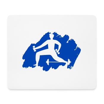 Bodybuilding - Gewichtheben - Fitness - Workout - Mousepad (Querformat) - Weiß - Vorne