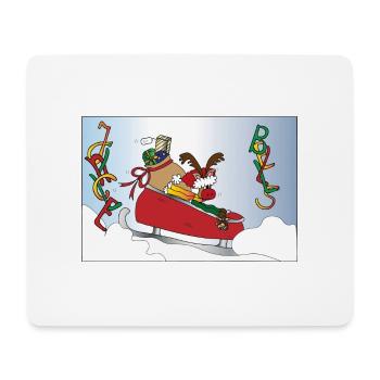 Jingle Bells Rudolph - Mousepad (Querformat) - Weiß - Vorne