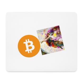 Main de création de crypto-monnaies 6 Bitcoin BTC - Tapis de souris (format paysage) - blanc - Devant